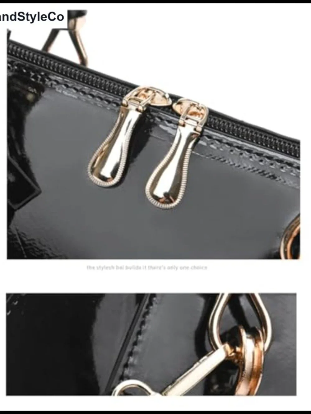 Patent Vegan Leather Satchel Purse Crossbody Shoulder Bag Shiny Handbag